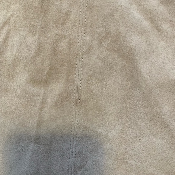 Free People Suede Leather Mini Dress . Size M .Bone Color. - Picture 6 of 6